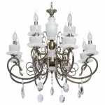 Подвесная люстра MW-Light Свеча 32 683011112 Цвет арматуры бронза Цвет плафонов прозрачный от ImperiumLoft