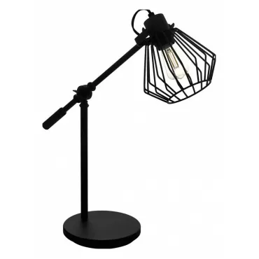 Настольная лампа декоративная Eglo Tabillano 1 99019 Цвет плафонов черный Цвет арматуры черный