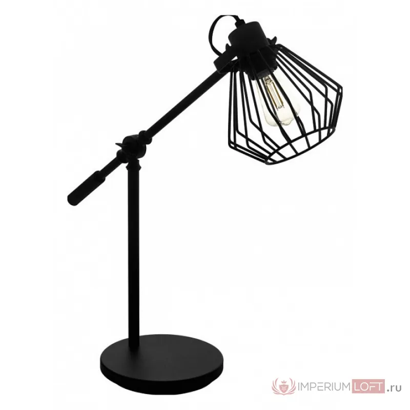 Настольная лампа декоративная Eglo Tabillano 1 99019 Цвет плафонов черный Цвет арматуры черный от ImperiumLoft