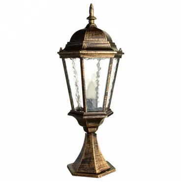 Наземный низкий светильник Arte Lamp Genova A1204FN-1BN Цвет арматуры золото Цвет плафонов прозрачный