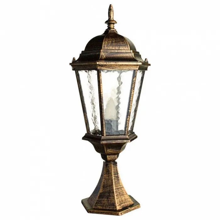 Наземный низкий светильник Arte Lamp Genova A1204FN-1BN Цвет арматуры золото Цвет плафонов прозрачный от ImperiumLoft