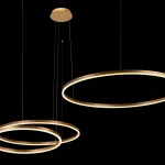 Подвесной светильник Loft it Ring 10017/3M Цвет арматуры золото Цвет плафонов золото от ImperiumLoft