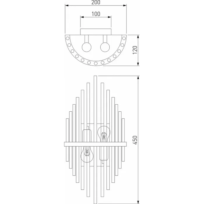 Накладной светильник Bogate's Allure 356/2 латунь от ImperiumLoft