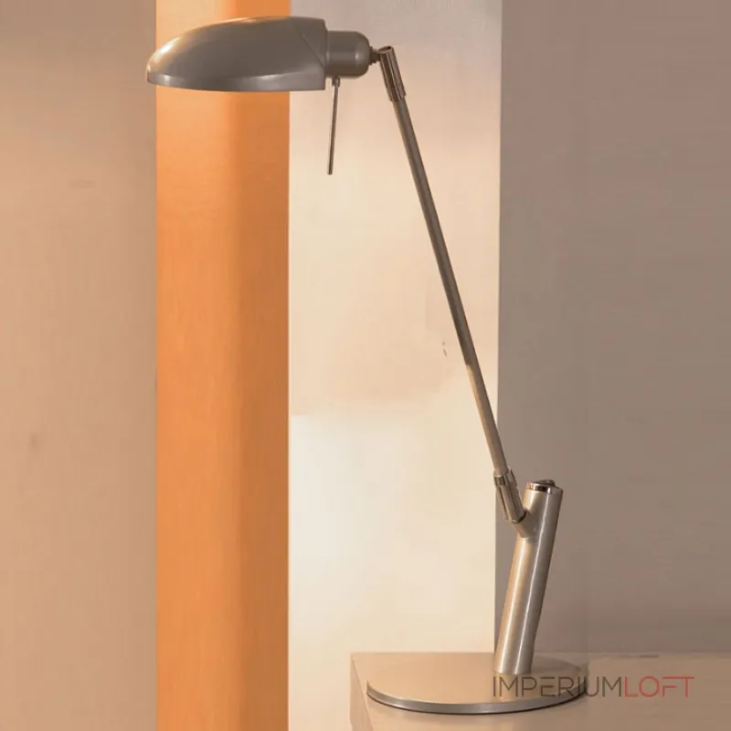 Настольная лампа офисная Lussole Roma LST-4374-01 Цвет арматуры серый Цвет плафонов серый Настольная лампа офисная Lussole Roma LST-4374-01 Цвет арматуры серый Цвет плафонов серый