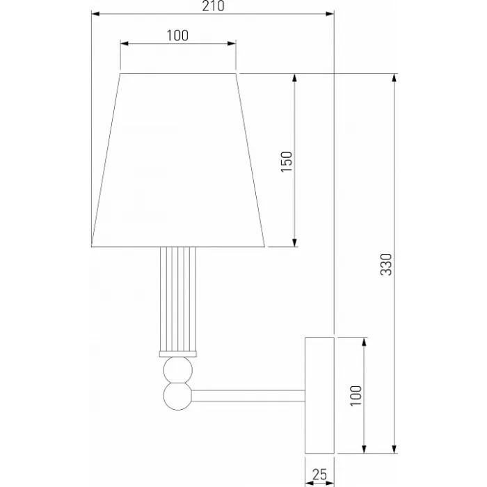 Бра Eurosvet Conso 60145/1 латунь от ImperiumLoft