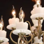 Подвесная люстра MW-Light Свеча 32 683011112 Цвет арматуры бронза Цвет плафонов прозрачный от ImperiumLoft
