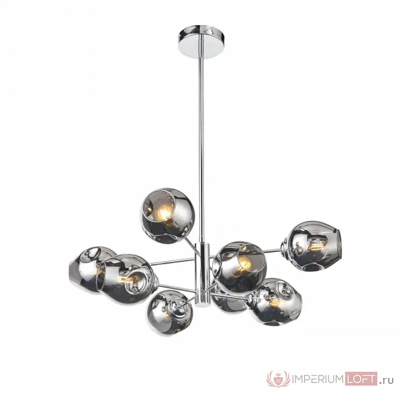 Люстра на штанге ST-Luce Fovia SL1500.103.08 Цвет арматуры золото Цвет плафонов серый от ImperiumLoft