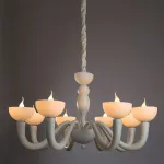 Подвесная люстра Divinare Bianca-Nero 7091/01 LM-8 Цвет арматуры белый Цвет плафонов черный от ImperiumLoft