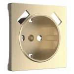 Накладка для розетки с заземлением и 2хUSB Werkel Шампань рифленый W1179510