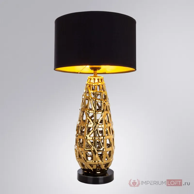 Настольная лампа декоративная Arte Lamp Taiyi A4002LT-1GO Цвет арматуры Желтый Цвет плафонов Черный от ImperiumLoft