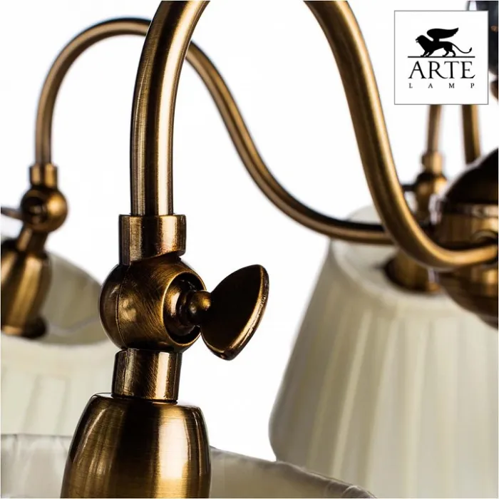 Люстра на штанге Arte Lamp Seville A1509PL-5PB Цвет арматуры медь Цвет плафонов белый от ImperiumLoft