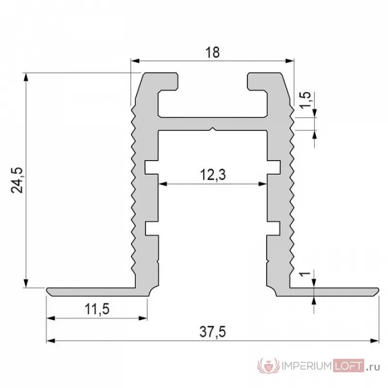 Профиль накладной  Deko-Light 975471 от ImperiumLoft