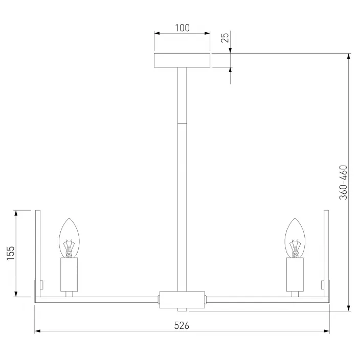 Люстра на штанге Eurosvet Marble 60158/5 латунь от ImperiumLoft