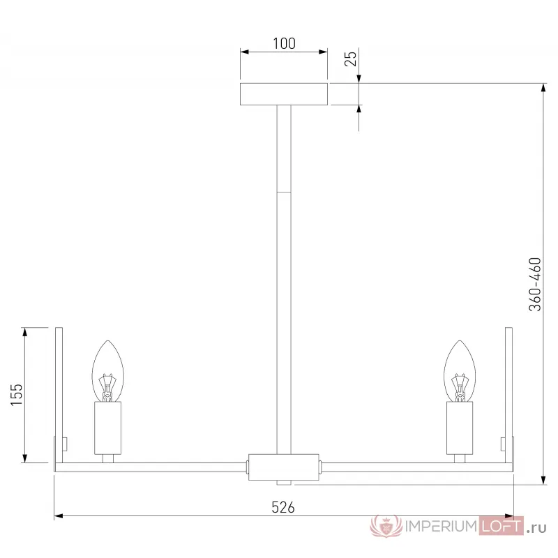 Люстра на штанге Eurosvet Marble 60158/5 латунь от ImperiumLoft