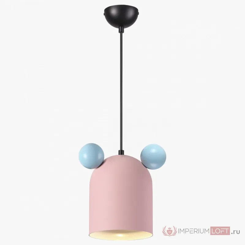 Подвесной светильник Odeon Light Mickey 4731/1 Цвет арматуры коричневый Цвет плафонов розовый от ImperiumLoft