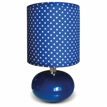 Настольная лампа декоративная DeMarkt Келли 1 607030201 Цвет плафонов синий Цвет арматуры хром
