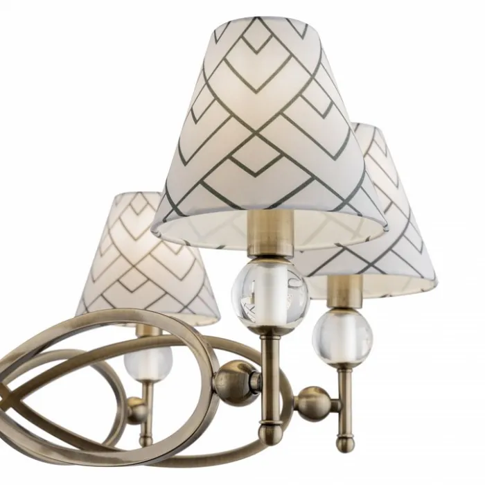 Подвесная люстра Lamp4You Modern 2 M2-07-SB-LMP-O-16 Цвет арматуры бронза Цвет плафонов черно-белый от ImperiumLoft