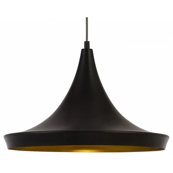 Подвесной светильник Arte Lamp Capello A3406SP-1BK Цвет арматуры черный Цвет плафонов золото от ImperiumLoft