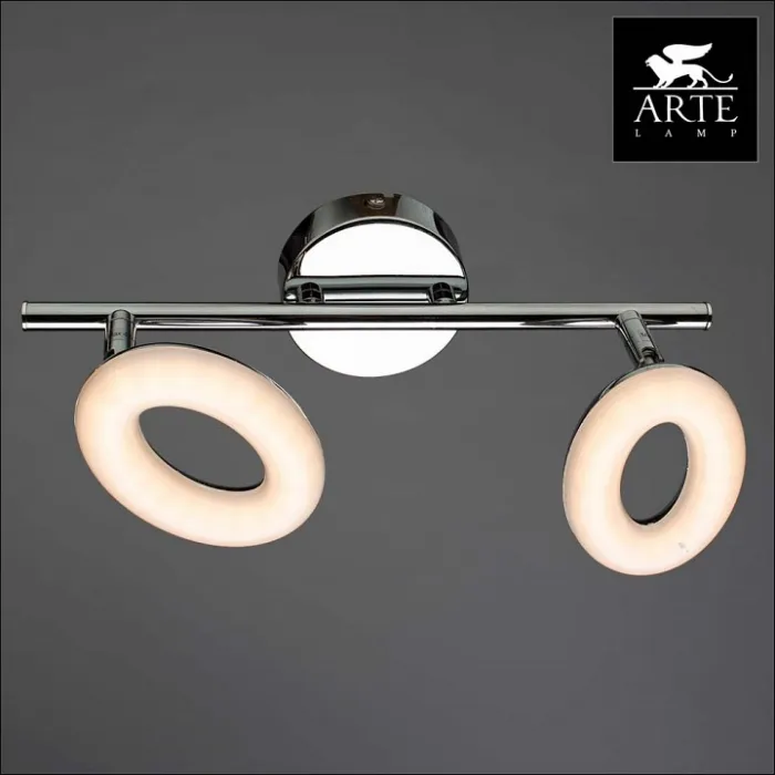 Спот Arte Lamp Ciambella A8972AP-2CC Цвет арматуры хром Цвет плафонов белый от ImperiumLoft