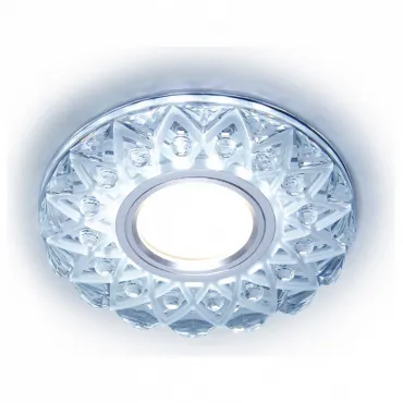 Встраиваемый светильник Ambrella Crystal 3 S375 цвет арматуры хром цвет плафонов прозрачный