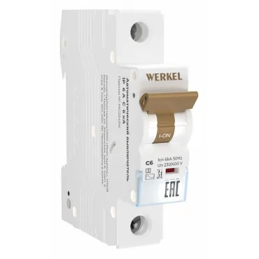 Автоматический выключатель 1P Werkel Автоматические выключатели W901P066 от ImperiumLoft