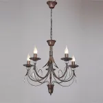 Подвесная люстра Vitaluce V1783 V1783-7/5 Цвет арматуры медь Цвет плафонов прозрачный от ImperiumLoft