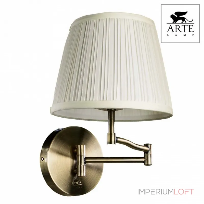 Бра Arte Lamp California A2872AP-1AB Цвет арматуры бронза Цвет плафонов кремовый