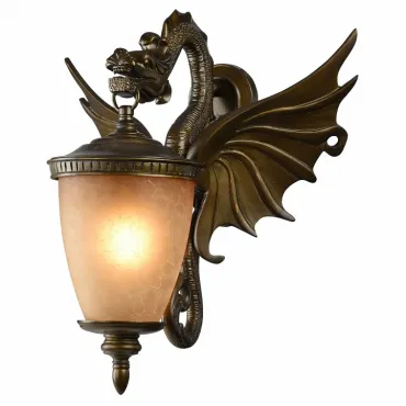 Светильник на штанге Favourite Dragon 1717-1W Цвет арматуры золото Цвет плафонов янтарный от ImperiumLoft