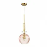 Подвесной светильник Odeon Light Bella 4862/1 Цвет плафонов розовый Цвет арматуры золото от ImperiumLoft