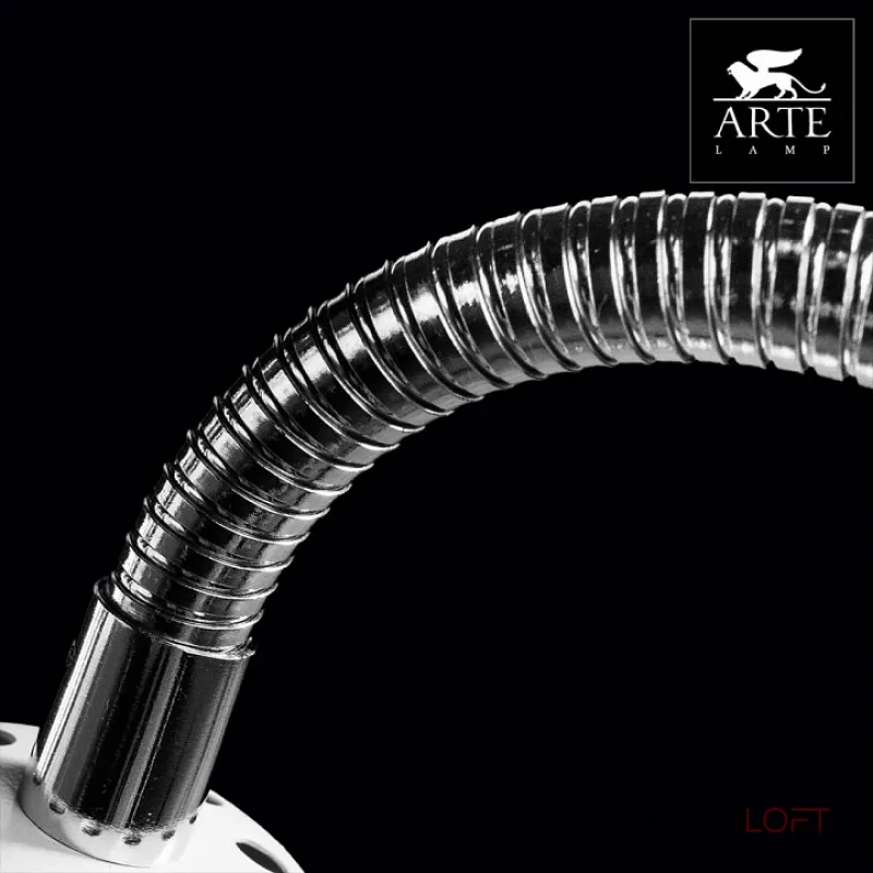 Бра Arte Lamp Dorm A1408AP-1WH Цвет арматуры хром Цвет плафонов белый от ImperiumLoft