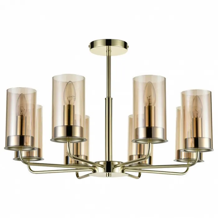 Люстра на штанге Vele Luce Licia VL1924L08 Цвет арматуры золото Цвет плафонов кремовый от ImperiumLoft