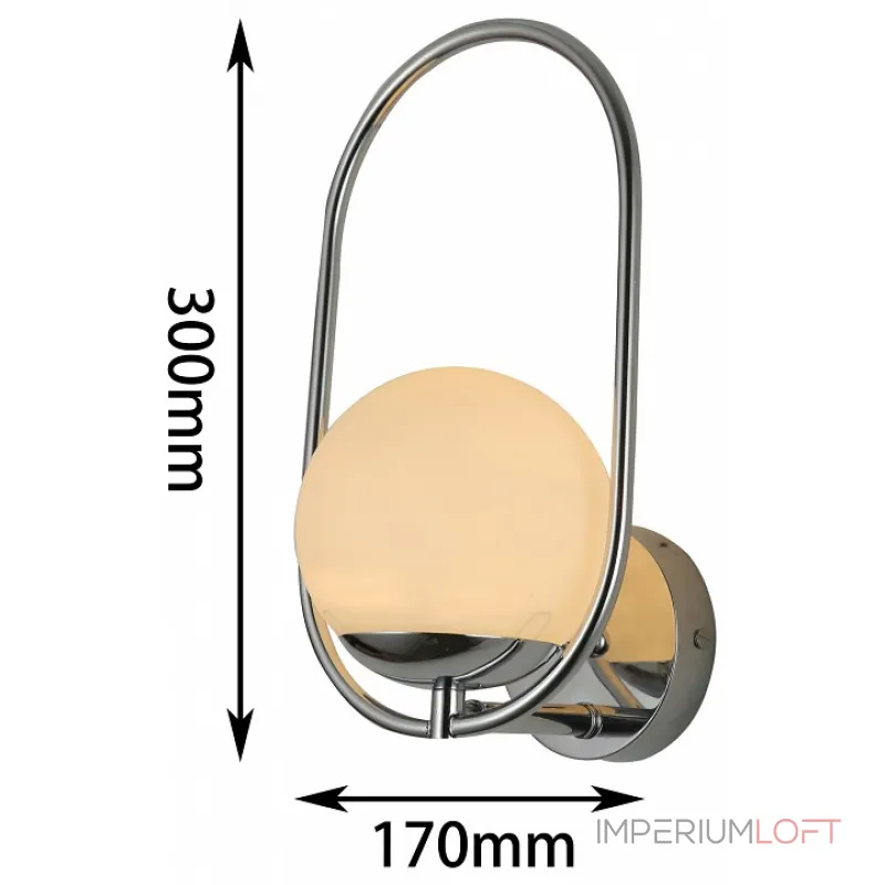 Бра F-promo Mars 2914-1W Цвет арматуры хром Цвет плафонов белый