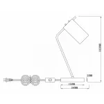 Настольная лампа декоративная Rivoli Lattea T1 CR Б0037699 Цвет арматуры хром Цвет плафонов серый
