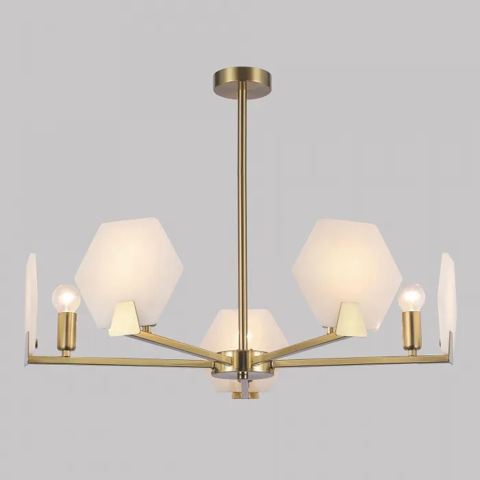 Люстра на штанге Eurosvet Marble 60158/5 латунь от ImperiumLoft