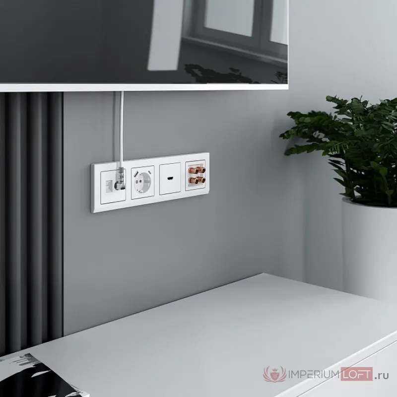 Розетка акустическая без рамки Werkel Белый a051376 от ImperiumLoft