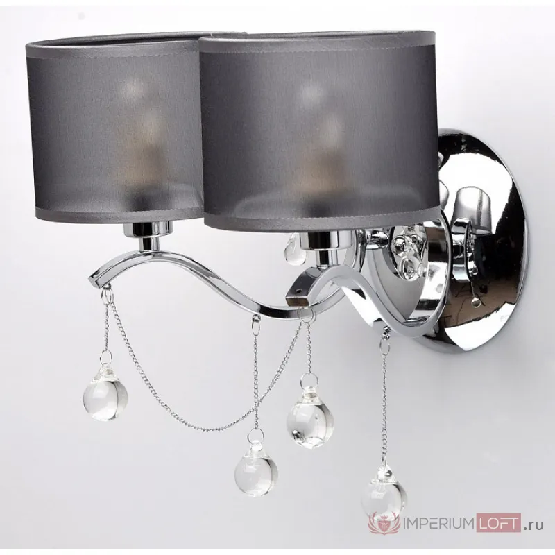 Бра MW-Light Федерика 82 379029302 Цвет арматуры хром Цвет плафонов черный от ImperiumLoft