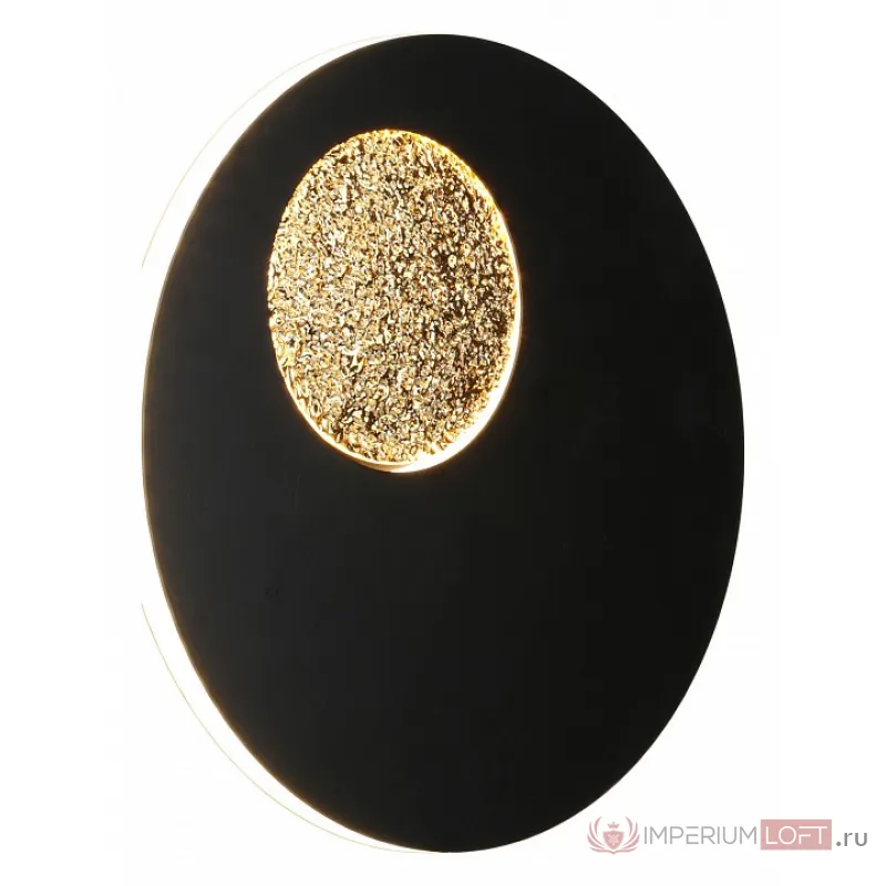 Накладной светильник Omnilux Rovereto OML-12211-21 Цвет арматуры черный Цвет плафонов золото от ImperiumLoft