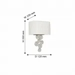Бра Favourite Lietta 2493-2W Цвет арматуры латунь Цвет плафонов белый от ImperiumLoft