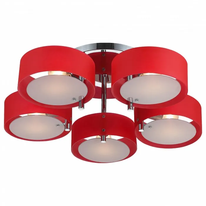Потолочная люстра ST-Luce Foresta SL483.602.05 Цвет арматуры хром Цвет плафонов розовый от ImperiumLoft
