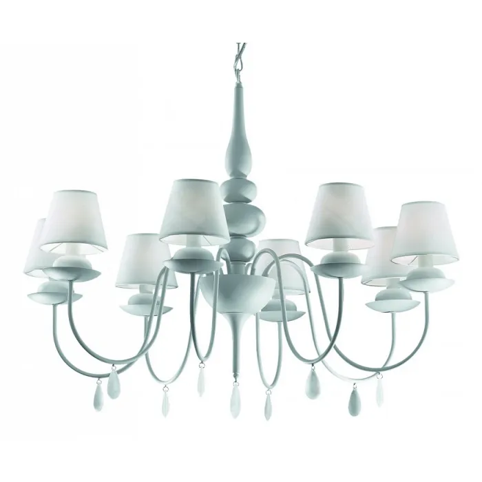 Подвесная люстра Ideal Lux Blanche BLANCHE SP8 BIANCO Цвет арматуры белый от ImperiumLoft