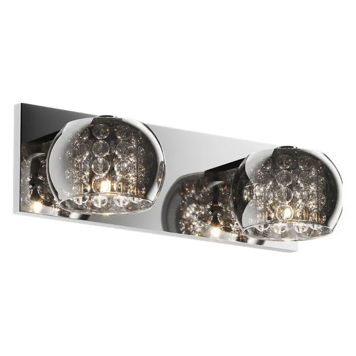 Бра Zumaline Crystal W0076-02A-B5FZ Цвет арматуры хром Цвет плафонов серый от ImperiumLoft