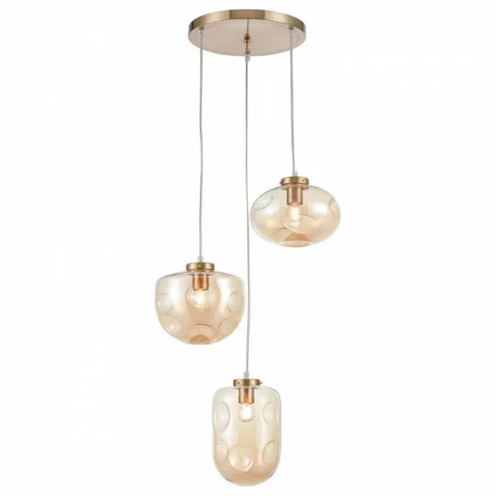 Подвесной светильник Vele Luce Alieno 654 VL5354P03 Цвет плафонов янтарный Цвет арматуры бронза от ImperiumLoft