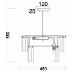 Люстра на штанге Freya Viviane FR11001PL-08CH 