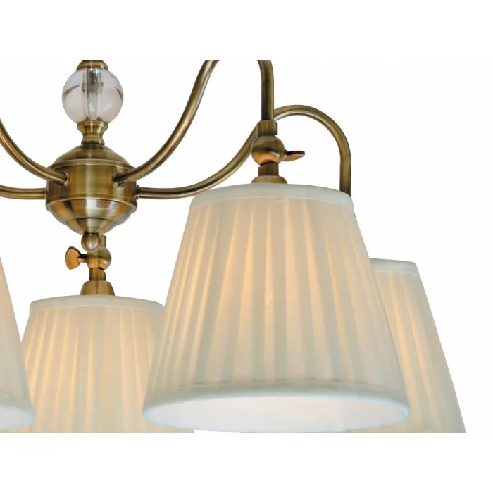 Люстра на штанге Arte Lamp Seville A1509PL-5PB Цвет арматуры медь Цвет плафонов белый от ImperiumLoft