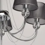 Люстра на штанге MW-Light Федерика 84 684010305 Цвет арматуры хром Цвет плафонов черный от ImperiumLoft