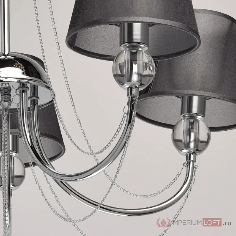 Люстра на штанге MW-Light Федерика 84 684010305 Цвет арматуры хром Цвет плафонов черный от ImperiumLoft