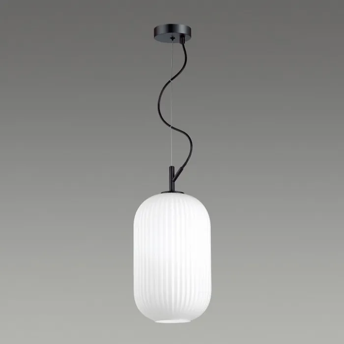 Подвесной светильник Odeon Light Roofi 4751/1 Цвет плафонов белый Цвет арматуры черный от ImperiumLoft