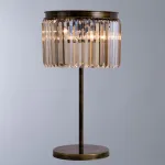 Настольная лампа декоративная Divinare Nova 3005/23 TL-3 Цвет арматуры латунь Цвет плафонов коричневый