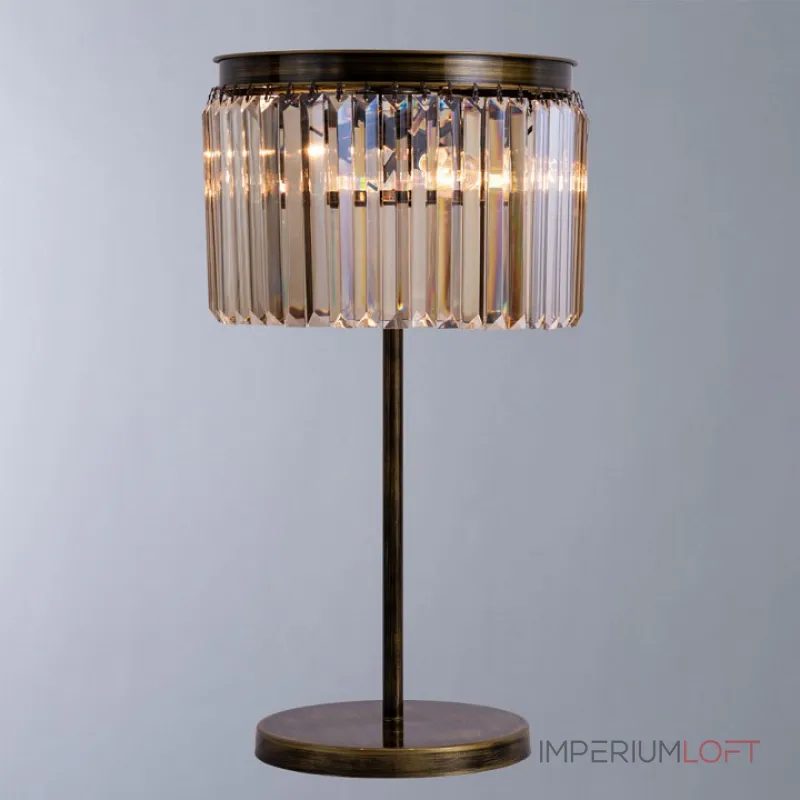 Настольная лампа декоративная Divinare Nova 3005/23 TL-3 Цвет арматуры латунь Цвет плафонов коричневый