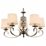 Подвесная люстра Omnilux Pavia OML-61403-05 Цвет арматуры бронза Цвет плафонов кремовый от ImperiumLoft